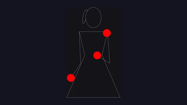 The female Juggling Lab figure running a three-ball cascade in dark mode
