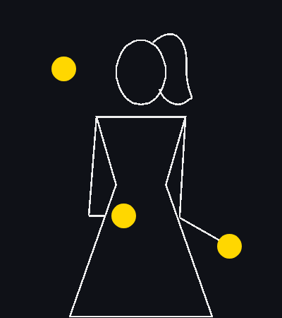 Animated juggling pattern: The 441, siteswap 441