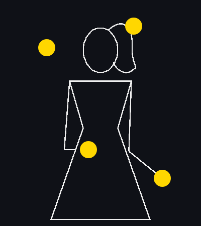 Animated juggling pattern: The Fountain, siteswap 4